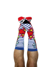 Chaussettes colorés par paire ou à l'unique marque français avec design en collaboration avec des artistes par Quanailles sur meanwhile boutique